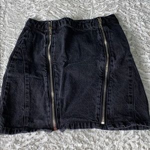 Pre Owned PLT Black Denim Mini Skirt